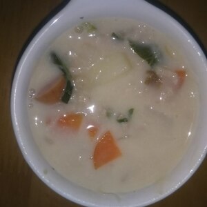 チンゲン菜入りシチュー